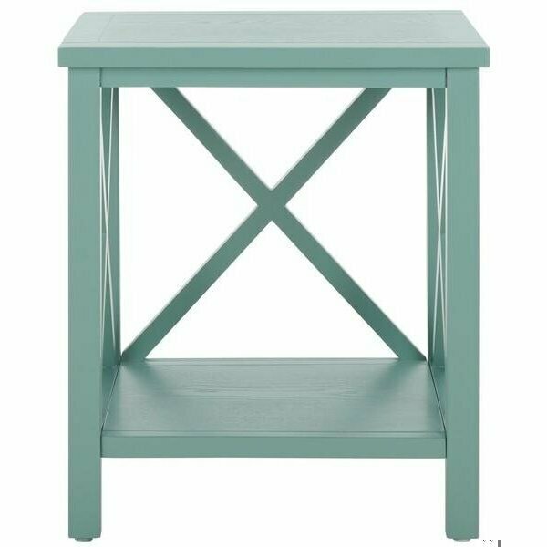 Safavieh Candence Cross Back End Table- Dusty Green - 21.5 x 13.4 x 18.1 in. AMH6523E